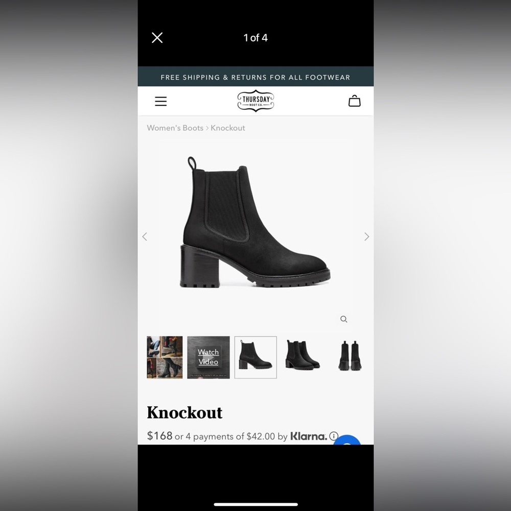 Thursday Boot Company Black Heeled Boots